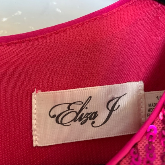 Eliza J Pink Sequins Mini Dress Size 10 Long Sleeve Cocktail Party Event Glam - Picture 5 of 16
